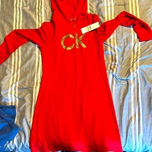 Calvin Klein dress sweater. Never worn. Red.